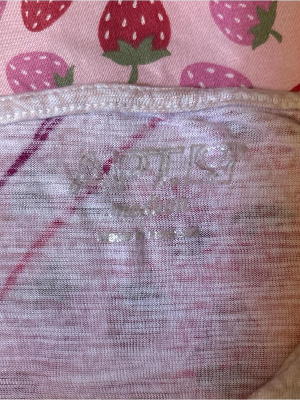 Floral Ombre V-Neck Top in Pink, Yellow & Purple - Picture 3 of 3